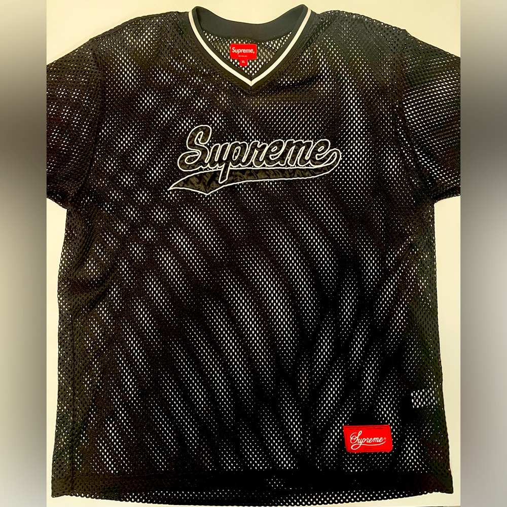 Supreme Mens Mesh Baseball Jersey XL